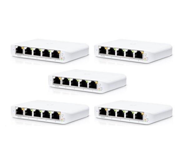 UBNT UniFi Switch USW-Flex-Mini-5, 5-pack [5xGigabit, 1xPoE In] EDF_1017518