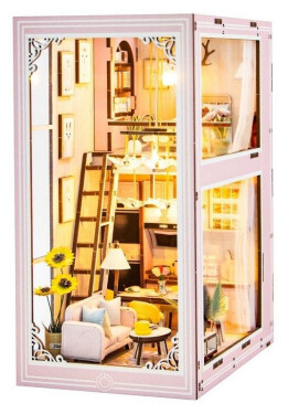 3D Skládačka Zarážka na knihy: Růžový mezonet