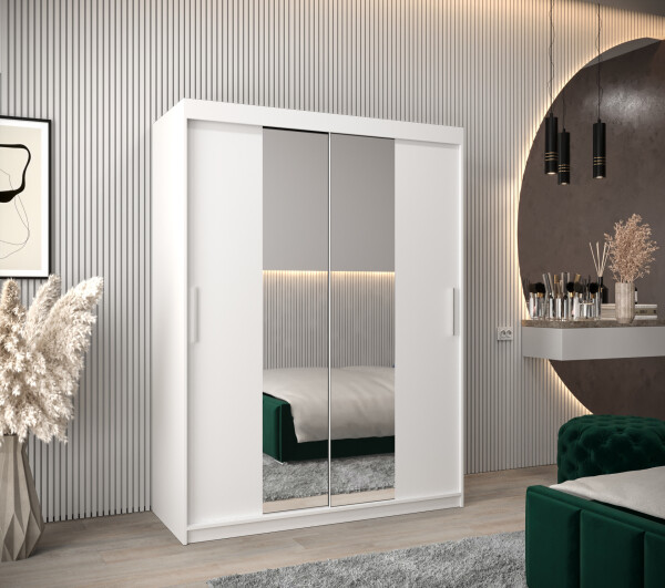 Šatní skříň Abi T1 Barva korpusu: Bílá, Rozměry: 150 cm, Dveře: Bílá