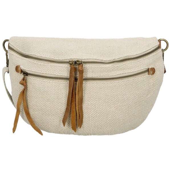 Trendy dámská textilní ledvinka Lena, béžová