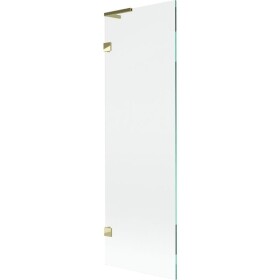 MEXEN/S - Lunar L vanová zástěna FIX 60 x 150, transparent, zlatá 897L-060-000-50-00