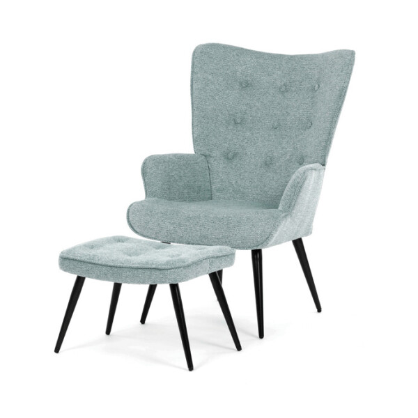 Relaxační křeslo, modrá, sametová látka, AK-303 BLUE2