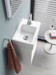 DURAVIT - Vero Air Umývátko 38x25 cm, bez přepadu, otvor pro baterii vpravo, WonderGliss, bílá 07243800001