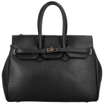 Luxusní dámská kožená kabelka do ruky Annalena, černá