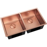 MEXEN - Binox ocelový dřez 2-bowl 800 x 450 mm, měď 6421802000-65