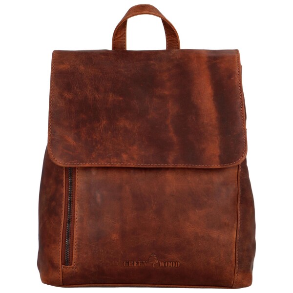 Kožený batůžek Dafne, hnědá