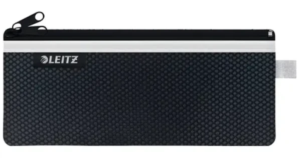 LEITZ WOW Dvojitá textilní kapsa M černá / Nylonová síťovina / 210 x 85 mm (40120095)
