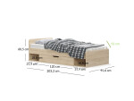 ARTEN (NANO Systems s.r.o.) Postel TIPS-1S-90 (Dub sonoma) POSTEL-TIPS-1S-90-SONOMA