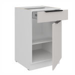 Spodní skříňka Como 50 D 1F 1S BB - Premium Box Barva korpusu: Bílá, Barva dvířek: Kašmír