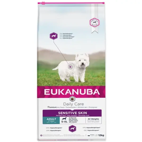 Eukanuba Daily Care Sensitive Skin 12kg / granule pro psy / citlivá pokožka (1743-370131)