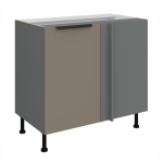 Spodní rohová skříňka Aria ANT 105 ND 1F BB Barva korpusu: Antracit, Barva dvířek: SA - Aquamarine AFM