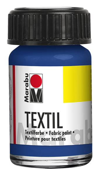 Barva na textil Marabu Textil 15 ml - modrá střední 052
