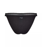 Dámská tanga GO Ribbed R Tanga C2P - BLACK - černé 0004 - SLOGGI BLACK M