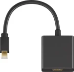 MicroConnect Adapter Mini DisplayPort 1.2 (M) - HDMI (F) černá / podpora audia (MDPHDMIB)