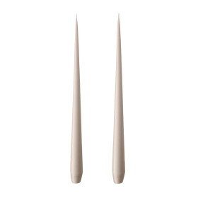 Ester & erik Svíčka Taper 32 cm – 22 Linen Grey Set 2 ks, béžová barva, vosk