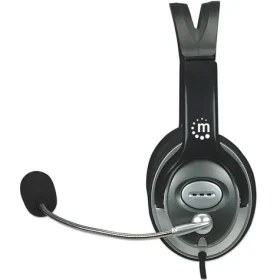 Manhattan Stereo Classic černá / Headset / mikrofon / 3,5mm jack / 32 Ohm / 2,5 m kabel (175555)