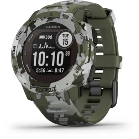 Garmin Instinct Solar Camo Lichen / chytré hodinky / GPS / BT / měření denní aktivity / 10 ATM / solární dobíjení (010-02293-06)