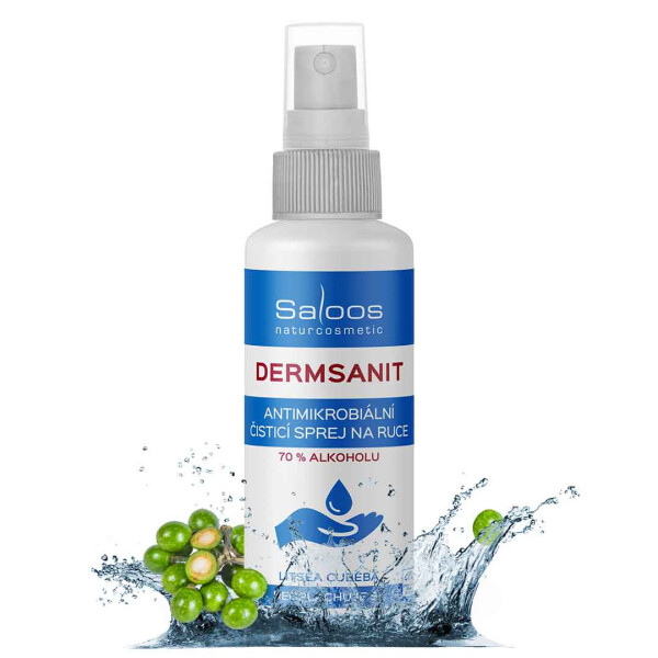 Saloos Dermsanit antibakteriální přírodní čisticí sprej na ruce 50ml - bezoplachový