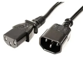 Valueline černá / Napájecí prodlužovací kabel IEC320 C14 - C13 / 3m (19.99.1530)