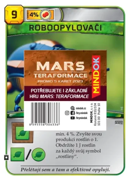 Mindok 5ks Promo karet ke hře Mars: Teraformace (2023)