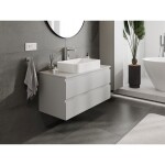 MEXEN/S - Orio koupelnová skříňka pod umyvadlo 100 cm s deskou, 2 zásuvky, šedá mat 91A10-10047-2-BFFC62