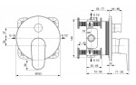 IDEAL STANDARD - Cerafine O Baterie pod omítku, pro 2 spotřebiče, chrom A7350AA