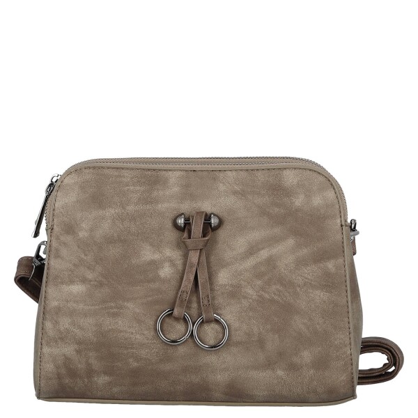 Stylová dámská crossbody kabelka Nikola, béžovo-šedá