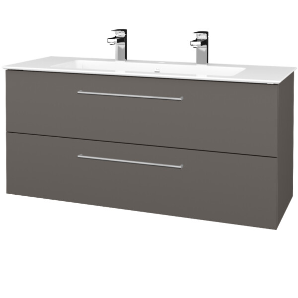 Dřevojas - Umyvadlová skříňka GIO SZZ2 120 - N06 Lava / Úchytka T04 / N06 Lava 406615E
