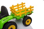 Mamido Elektrický traktor s vlečkou zelený