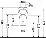 DURAVIT - DuraStyle Pisoár, zadní přívod vody, bílá 2804300000