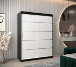 Šatní skříň Abi V1 Barva korpusu: Černá, Rozměry: 120 cm, Dveře: Dub artisan