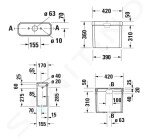 DURAVIT - 1930 Splachovací nádržka, Dual-Flush, WonderGliss, bílá 08722000051