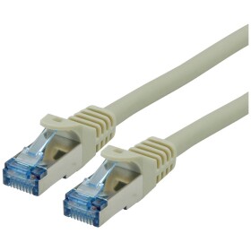 Roline 21.15.2803 RJ45 síťové kabely, propojovací kabely CAT 6A S/FTP 3.00 m šedá dvoužilový stíněný, bez halogenů, samozhášecí 1 ks