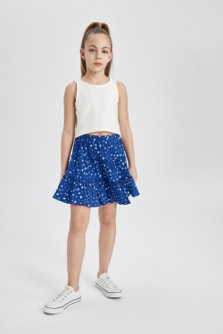 DEFACTO Girl Patterned Cranberry Skirt