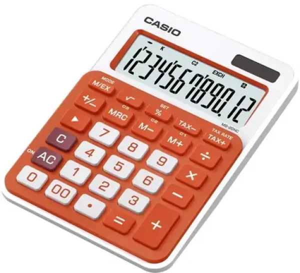 CASIO MS 20NC OR oranžová / stolní kalkulačka / dvanáctimístná (MS 20NC OR)