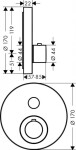 AXOR - ShowerSelect Termostat pod omítku pro 1 spotřebič, chrom 36722000