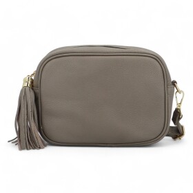 Elegantní dámská kožená crossbody kabelka Liane, taupe