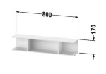 DURAVIT - Ketho.2 Skříňka policová 17x80x15 cm, lesklá bílá K21208022220000