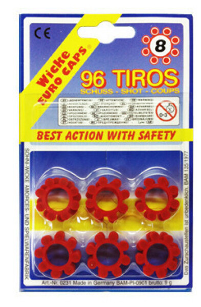 Kapslíky do revolveru a pistole kolečko 8 ran 96 ks - Alltoys Gonher