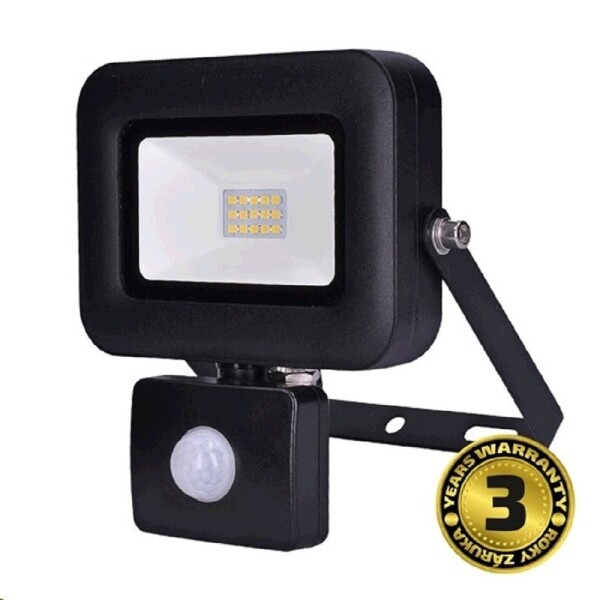 LED reflektor PRO s čidlem pohybu 10W černý 850lm 5000K Solight