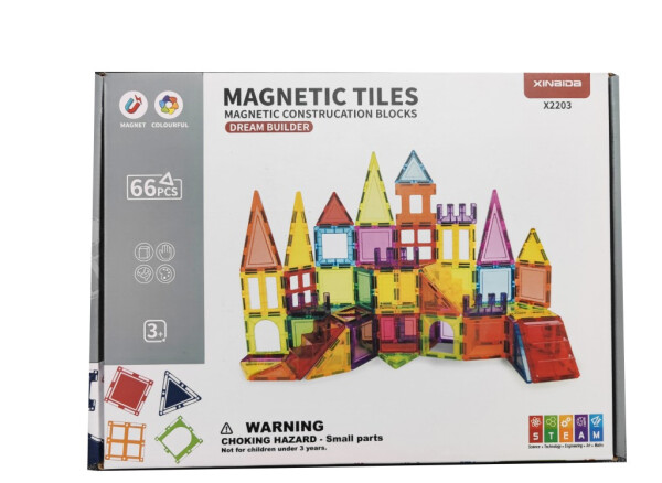 Magnetická stavebnice 66ks