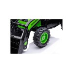 Mamido Dětský elektrický traktor s lopatou zelený