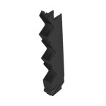 Electronics housings, OMNIMATE Housing - series CH20MBlack, Side element, Width: 12,5 mm