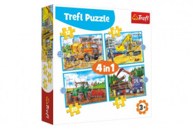 Trefl Puzzle Pracovní stroje 4v1 (12,15,20,24 dílků)