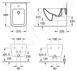 VILLEROY & BOCH - Venticello Závěsný bidet, s 1 otvorem pro baterii, CeramicPlus, alpská bílá 441100R1