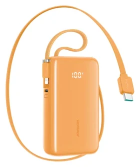 Joyroom JR-PR2 oranžová / Powerbanka / 10000mAh / 35W / 1x USB-C / 1x USB-C 1x Lightning kabel