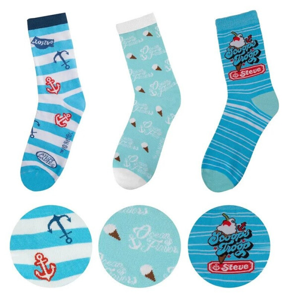 Stranger Things Ponožky 3 páry - Scoops Ahoy (velikost 35-45)
