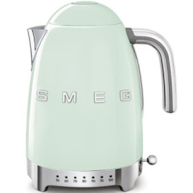 Smeg KLF04PGEU rychlovarná konvice, 1,7 l (7 šálků), 2400 W, styl 50. let, řízení teploty, 7 programů, pastelově zelená
