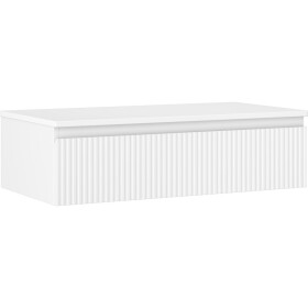 MEXEN/S - Rivel koupelnová skříňka pod umyvadlo 90 cm s deskou, 1 šuplík, reliéf , bílá mat 91A20-09023-1-BFC01