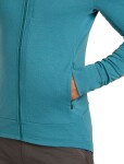 Pánská merino mikina s kapucí ICEBREAKER Mens 260 Quantum IV LS Zip Hood, Topaz velikost: L